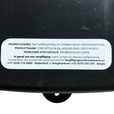 Waarschuwingsstickers Rodenticiden